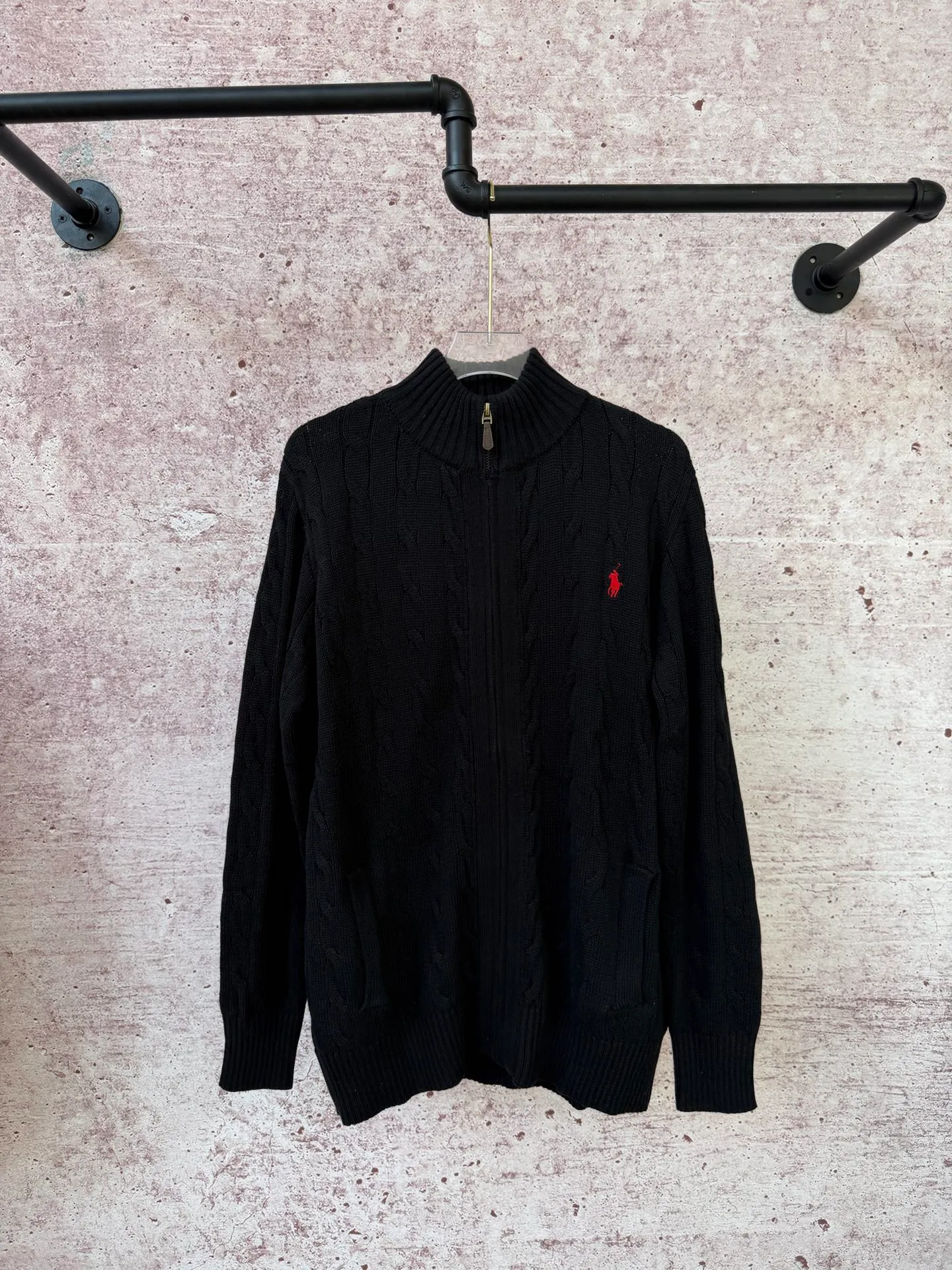 P260 Ralph Lauren's new autumn full-zip sweater jacket, the same style for men and women, can be worn as an inner layer or as a jacket, original pure cotton washed yarn, customized hardware accessories, original exquisite pony logo embroidery, fine workmanship, recommended hot product